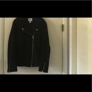 Old Navy Black Moto Jacket with Silver Zipper
